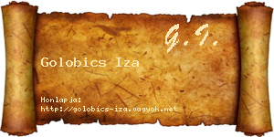 Golobics Iza névjegykártya